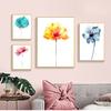 Wall Art Picture Cuadros Home Decor Watercolour Flower Colorful Beautiful Rose Canvas Painting Print Nordic Minimalist