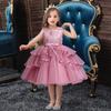 Girls Princess Dress Sleeveless Flower Embroidery Tutu Dress Performance Dress Wedding Flower Girls for Evening Birthday
