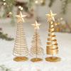 Five-pointed Star Iron Christmas Tree Gold Desktop Decoration Mini Christmas Tree  Home Decoration