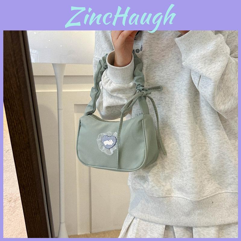Chic Canvas Hobo Bag For Women 2023 Autumn New Black Green Pink Fashion Streetwear