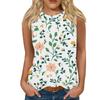 Women's Casual Round Neck Printed Sleeveless Vest Tops Vest