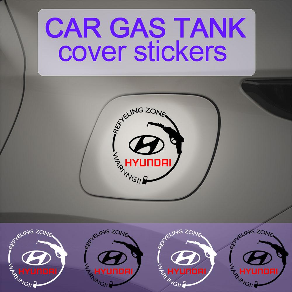 1PC Car Stying Logo Fuel Tank Cap Sticker Decals For Hyundai Genesis N-LINE I10 I20 I30 I40 IX20 IX35 Kona Getz Veloster Tucson MM18