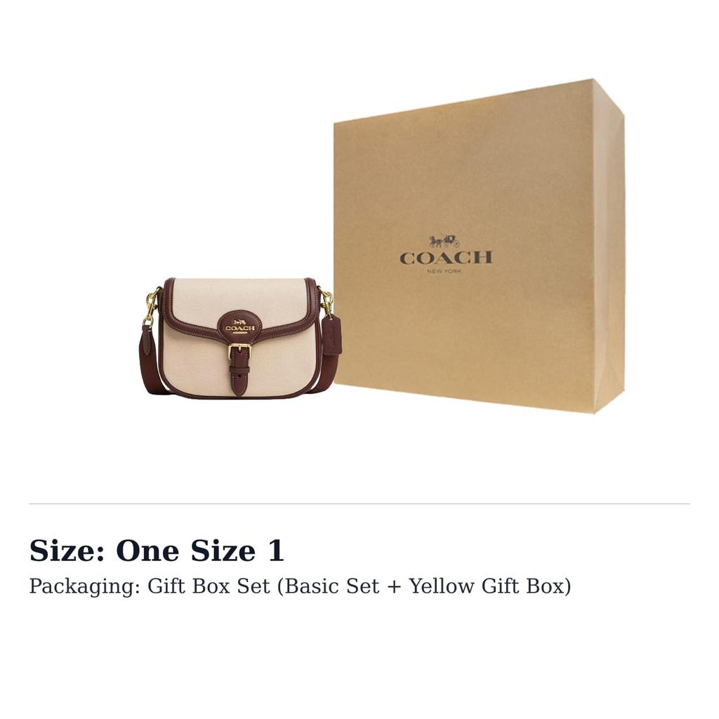 COACH Amelia Canvas Saddle Bag, Shoulder Bag, Crossbody Bag Medium Women's Gold & Natural Multicolor CR171-IMNAM