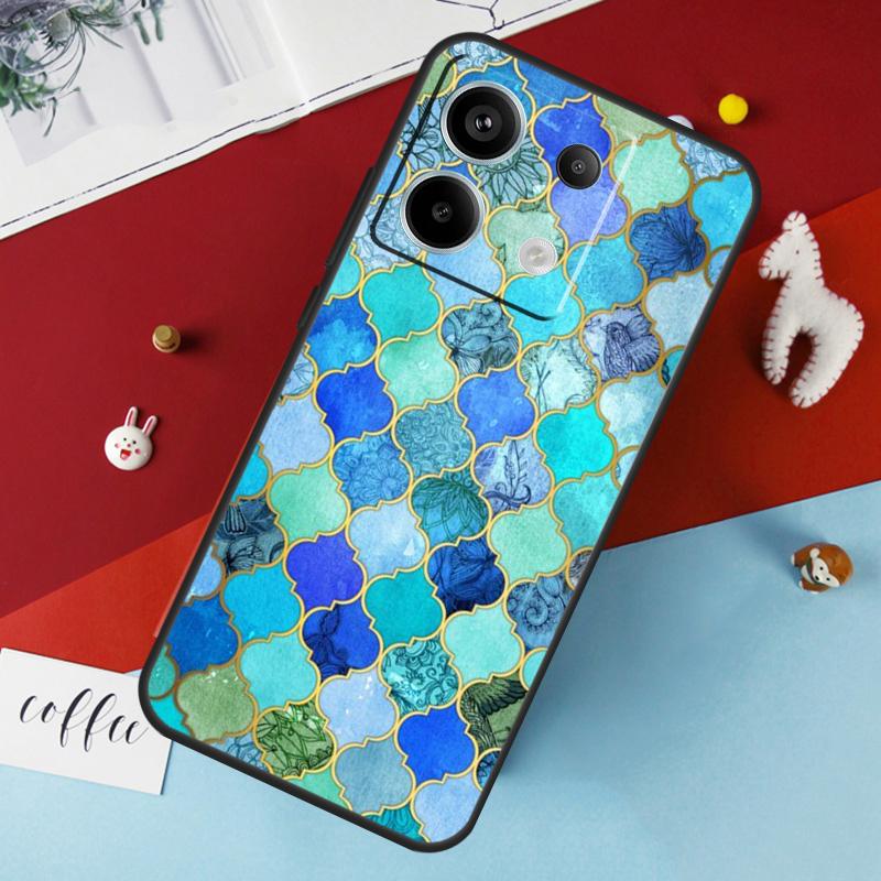 Moroccan Pattern Case for Xiaomi Redmi Note 13 12 10 8 9 11 Pro 12S 10S 11S Redmi 13C 10A 10C 9C 12C Cover
