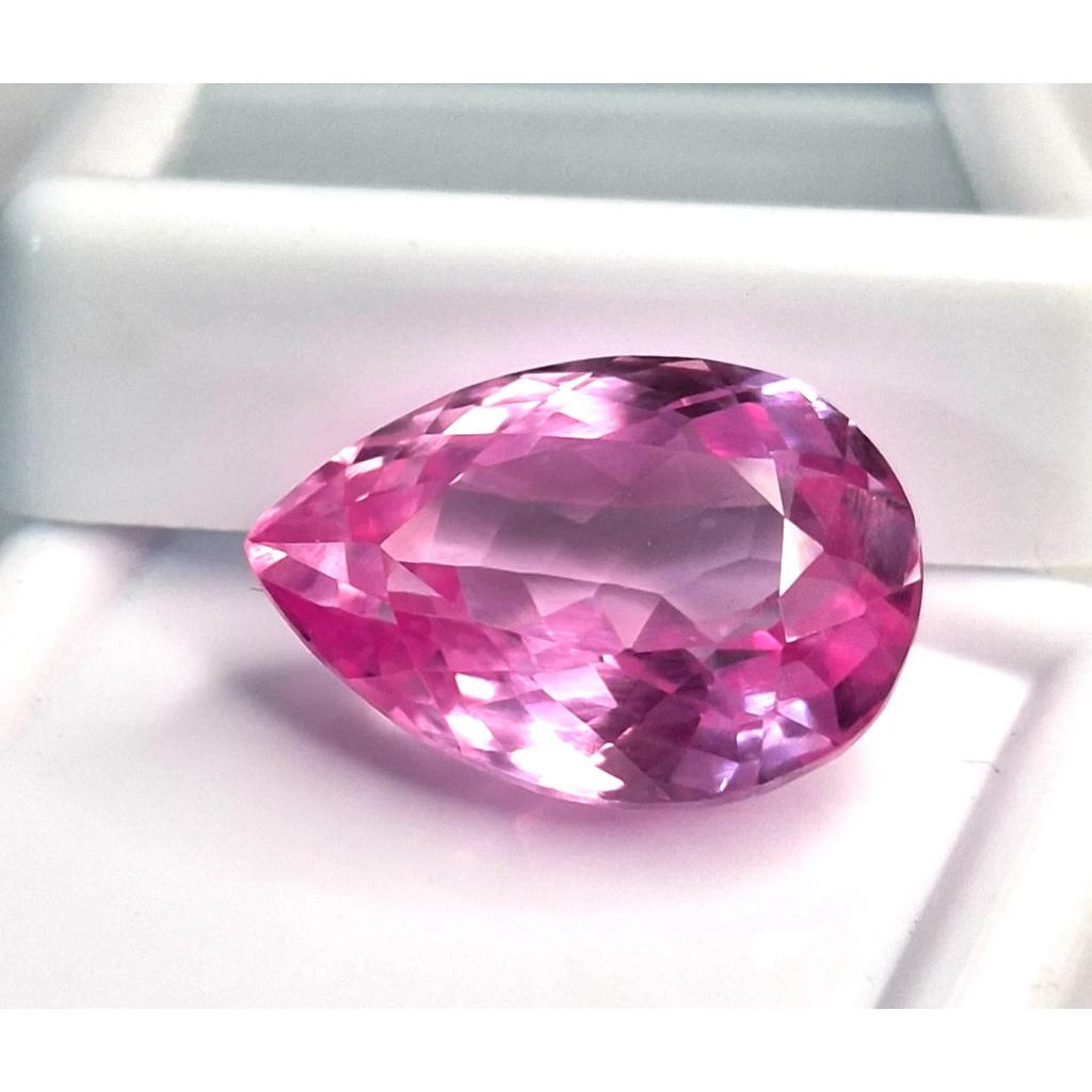 11-13 Ct Natural Light Pink Sapphire Pear Cut Fabulous Certified Loose Gemstone
