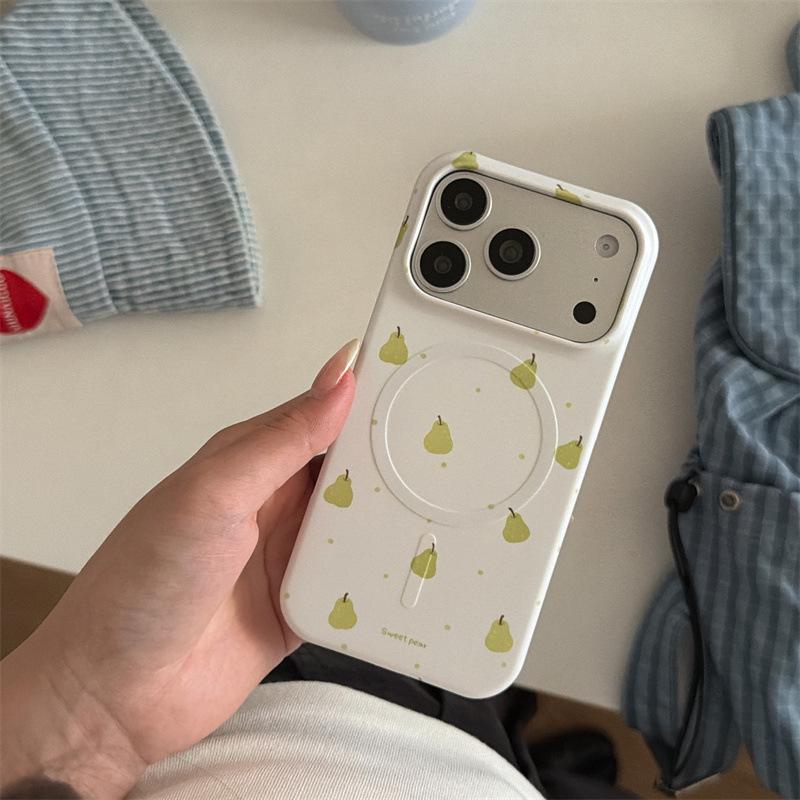 Модный Магнитный Чехол с Мультяшными Животными и Фруктами для iPhone 17/16 Pro Max/15 Pro.