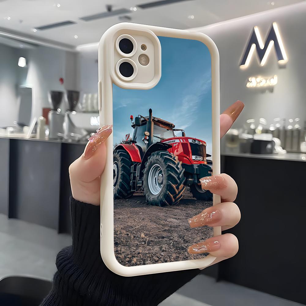Чехол для телефона Massey Ferguson для IPhone Air 17 Pro Max 16 E 15 14 Pro Max 13 12 11 Mini Plus Мягкий силиконовый Белый чехол
