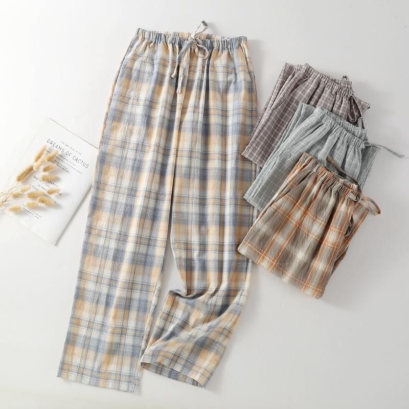 Women Pajamas Trousers Soft Home Pants Loose Casual Pants Elastic Waist Ladies Home Pants
