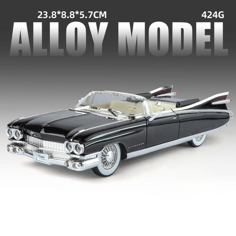 1:24 Cadillac Eldorado Biarritz 1959 Series 62 Latte Art Version Alloy Metal Diecast Model Car Decoration Desktop Display Gifts