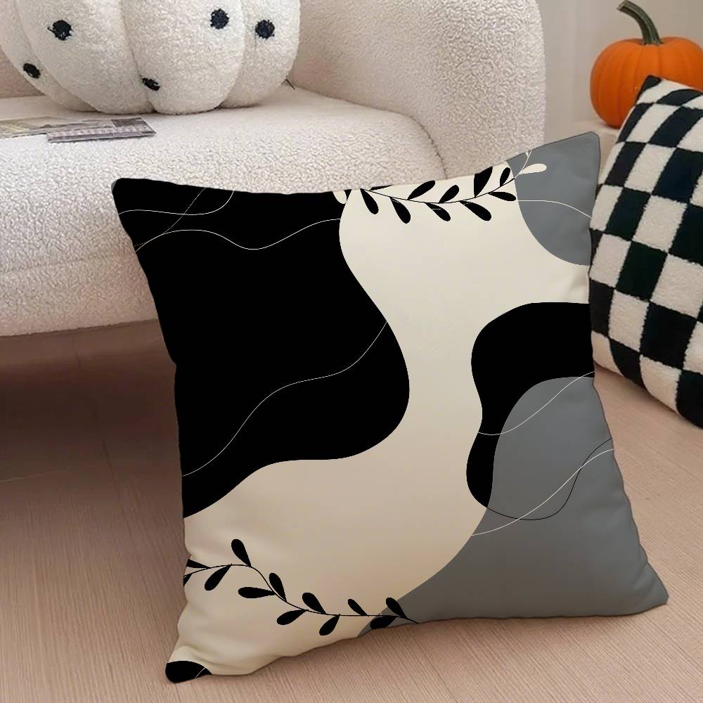 Абстрактный Геометрический Современный Бохо Наволочка Антипылевой клещ Наволочка Невидимая молния Шелковистый короткий плюш Чехол на подушку для дивана