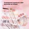 Линейка для дизайна ногтей, изысканный узор, водонепроницаемая линейка для накладных ногтей из ПВХ, украшения для ногтей, измерительный гаджет, маникюрные инструменты
