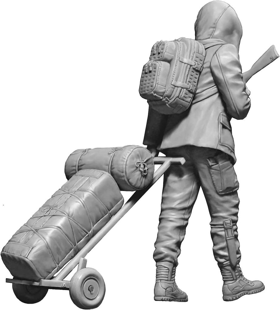 Master Box 1/24 Scale Model Kit MB24076: "The Last Bridge" (Vadem) with Cart, Post-Final War Series 4