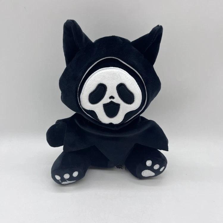Scream 6 Plush Ghost Face Stuffed Plush Soft Stuffed Horror Killer Plushie Doll Black Robe White Mask Collectible Gift For Fans