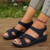 Lucyever Plus Size Women Wedge Sandals Summer 2024 Ankle Strap Platform Sandles Woman Non Slip High Heel Gladiator Shoes Mujer