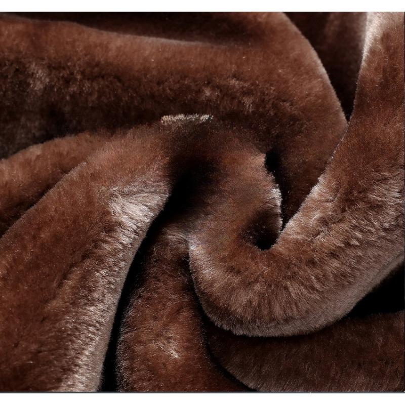 Мужское зимнее кожаное пальто для среднего и пожилого возраста, мужская меховая утолщенная кожаная куртка на флисовой подкладке, мужское кожаное пальто