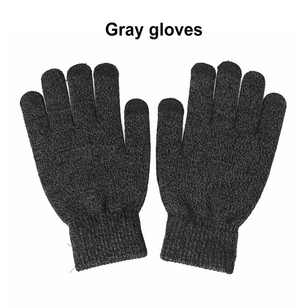 Новые перчатки для сенсорного экрана, утеплитель для шеи, шапка, шарф, перчатки, комплект, флисовый шарф, шапка-бини, зимняя теплая