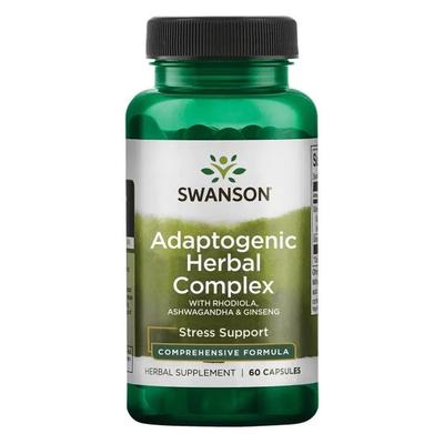 Adaptogenic Herbal Complex with Rhodiola, Ashwagandha & Ginseng - 60 Caps