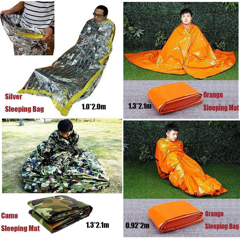 Survival Accessories Sun Protection Tool Outdoor Emergency Blanket Thermal Keep Warm Sleeping Bag