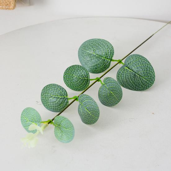 10 шт., искусственные листья эвкалипта, ветка со стеблем, реалистичные многоразовые искусственные зеленые растения, зелень, домашний стол, центральное украшение, реквизит для фото