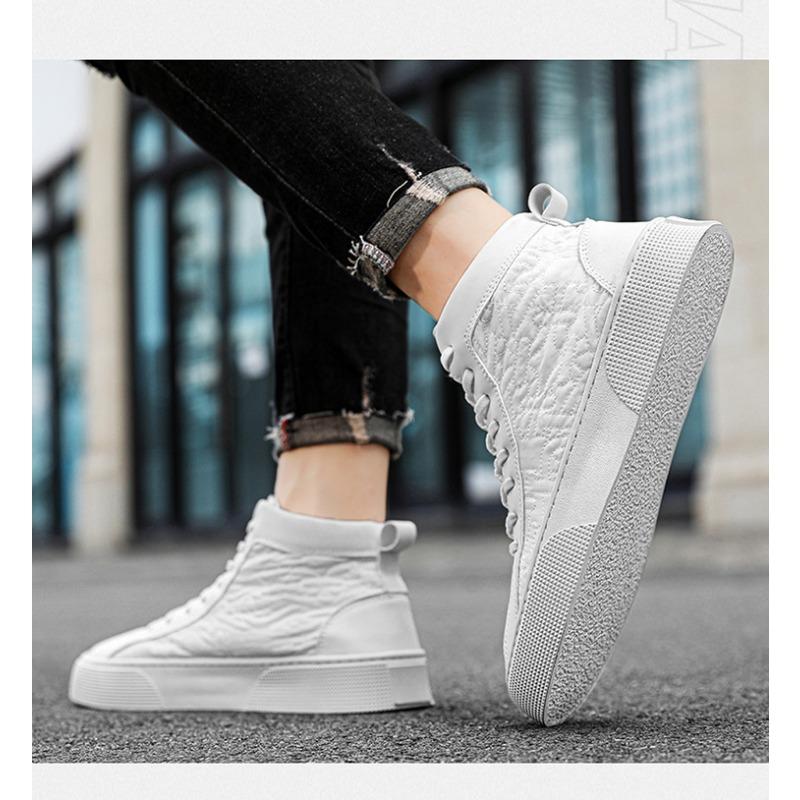 High Top Canvas Sneakers For Men Korean Style Casual Breathable