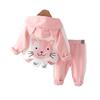 Spring 2025 Fashion: Girls' Sporty Two-Piece Sweatshirt Set