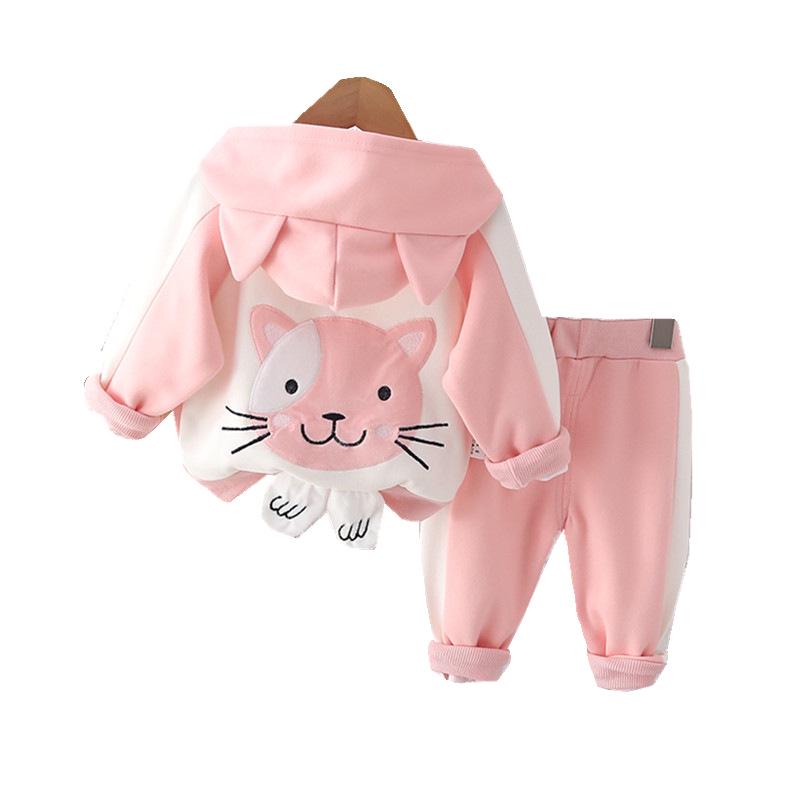 Spring 2025 Fashion: Girls' Sporty Two-Piece Sweatshirt Set