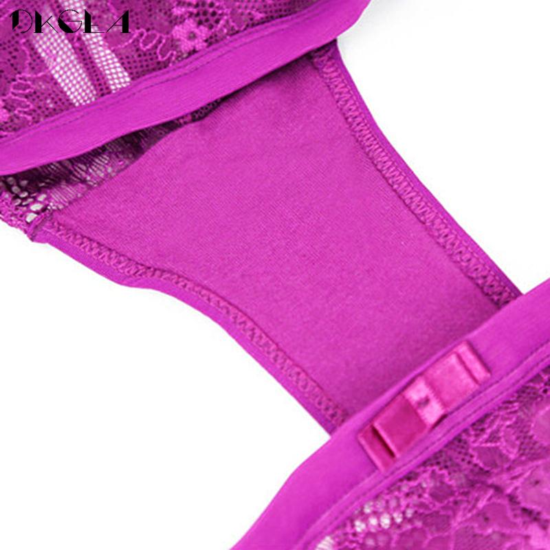 DKGEA Women Sexy Bra and Panties Set Lace Brassiere Transparent Underwear