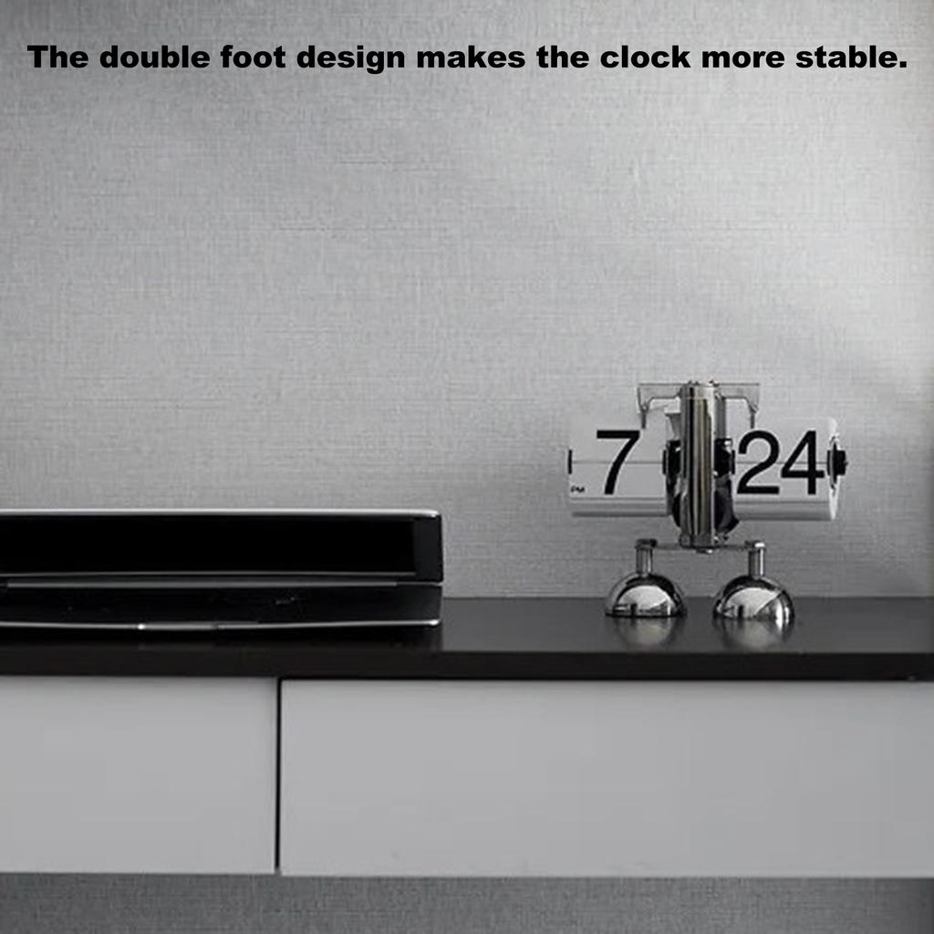 Автоматические часы с переворачиванием страниц, нержавеющая сталь, двойные ножки, маленькие весы, настольные часы с откидной крышкой, винтажные