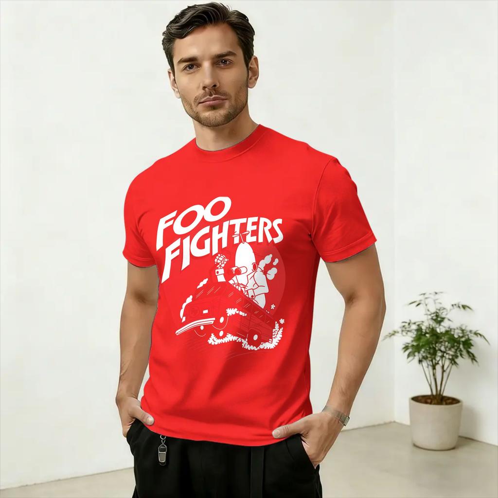 Foos FFighters T Shirt Summer Cotton TShirts For Unisex Leisure Design Tshirt Short Sleeve Awesome Clothes