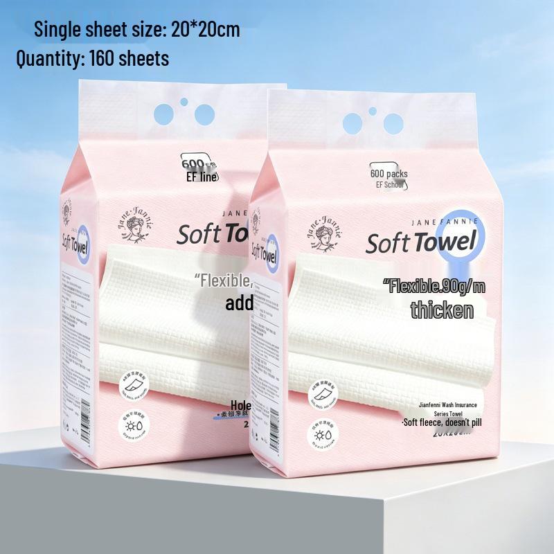 Extra Large Wall-Mounted Disposable Facial Wipes - Thick, Soft Cotton for Cleansing