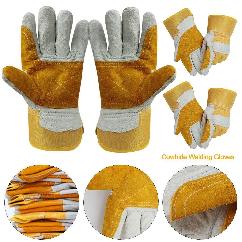 Wear-resistant Leather Working Gloves Labor Protection Welder Work Gloves Cowhide Welding Gloves