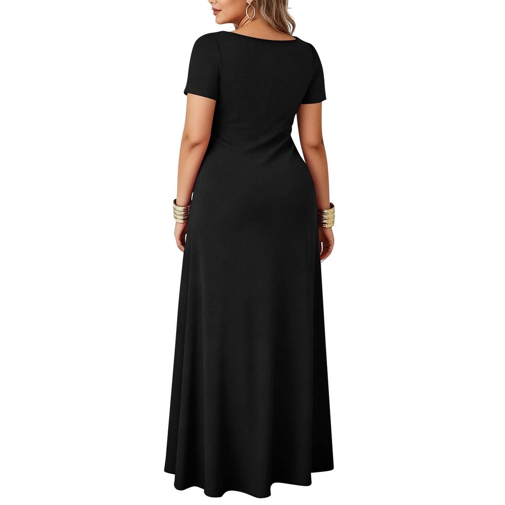 Женское повседневное цветное платье свободного кроя с короткими рукавами