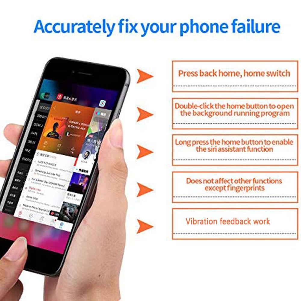 1 шт. Кнопка «Домой» Функция возврата для iPhone 7 / 8 / 7 Plus / 8 Plus / SE Черный