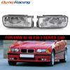 Fog Lights Lamps Front Crystal Clear Lens For BMW 92-98 E36 3 Series 2/4D Without Blubs Left +Right 63178357389 63178357390