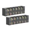 Terminal Strip Dual Row Screw Clamp Wire Terminal Block with Clear Cover for Bridge Lighting 60A