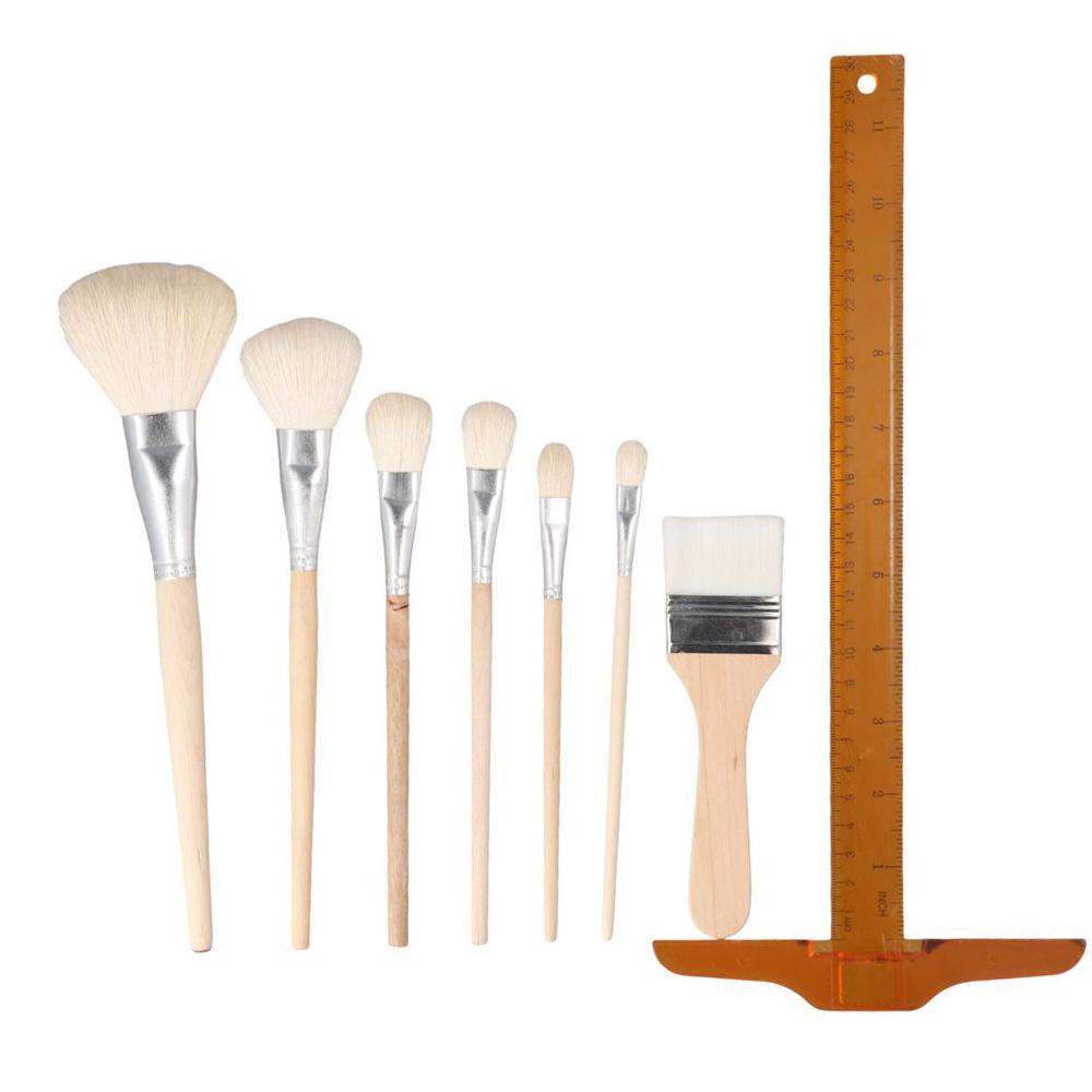 Швабра-кисть из козьего ворса, деревянного цвета, кисти для рисования акварелью