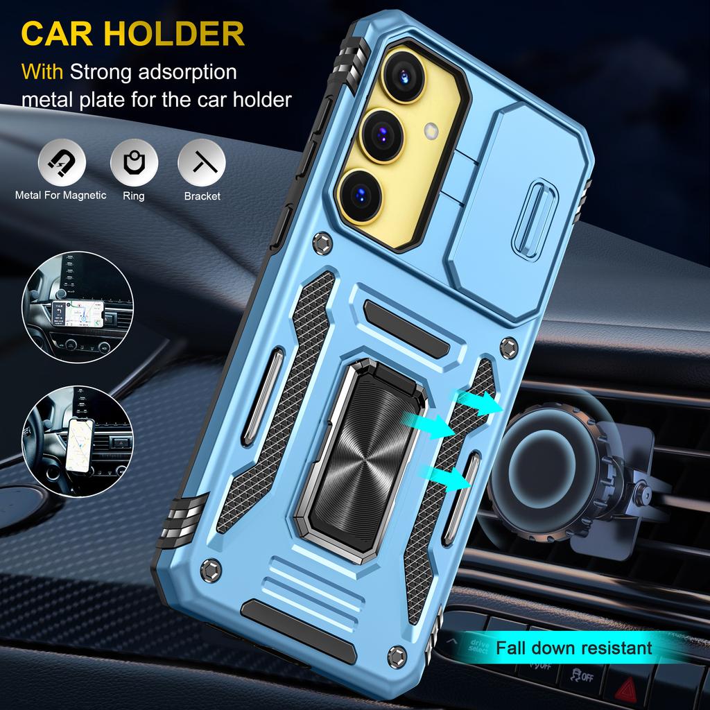 Armor Series For Samsung Galaxy A25 5G (Global) (161.0 X 76.5 X 8.3mm) Case PC+TPU Phone Cover Lens Privacy Protection