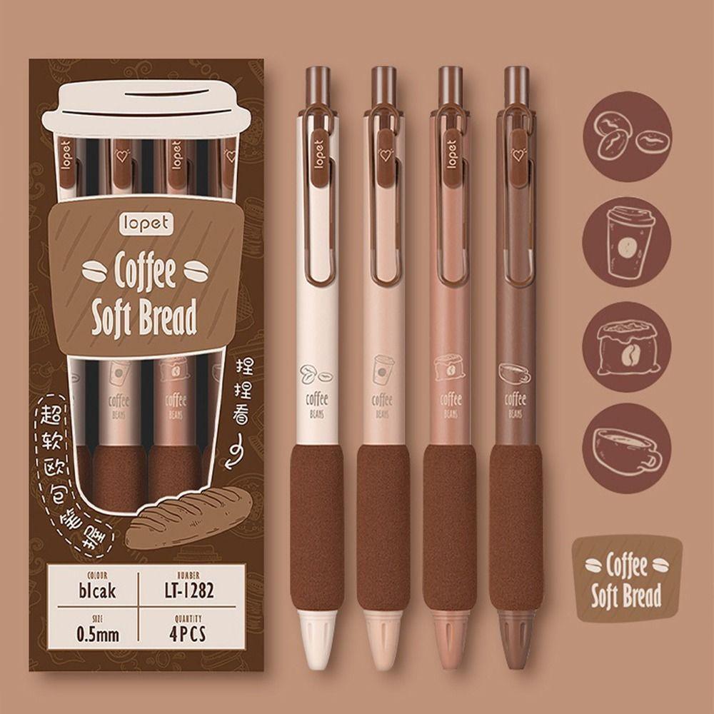 Office Supplies Coffee Color Soft Bread Gel Pen Set Ballpoint Pen Neutral Gel Pen Writing Pen