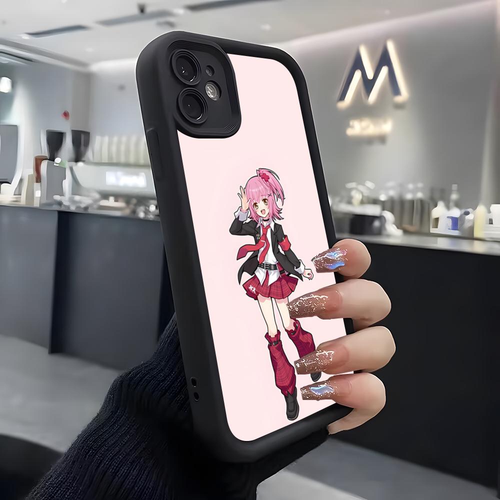 Чехол для телефона Shugo Chara для iPhone Air 17 Pro Max 16 E 15 14 Pro Max 13 12 11 Mini Plus Мягкий Силиконовый Черный Чехол