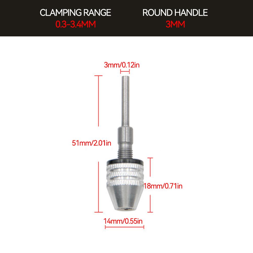 Quick Change Keyless Drill Bit Chuck Hex Shank Adapter Converter Tool Electric Micro Motor Clamp Chuck Grinder Drill Chuck