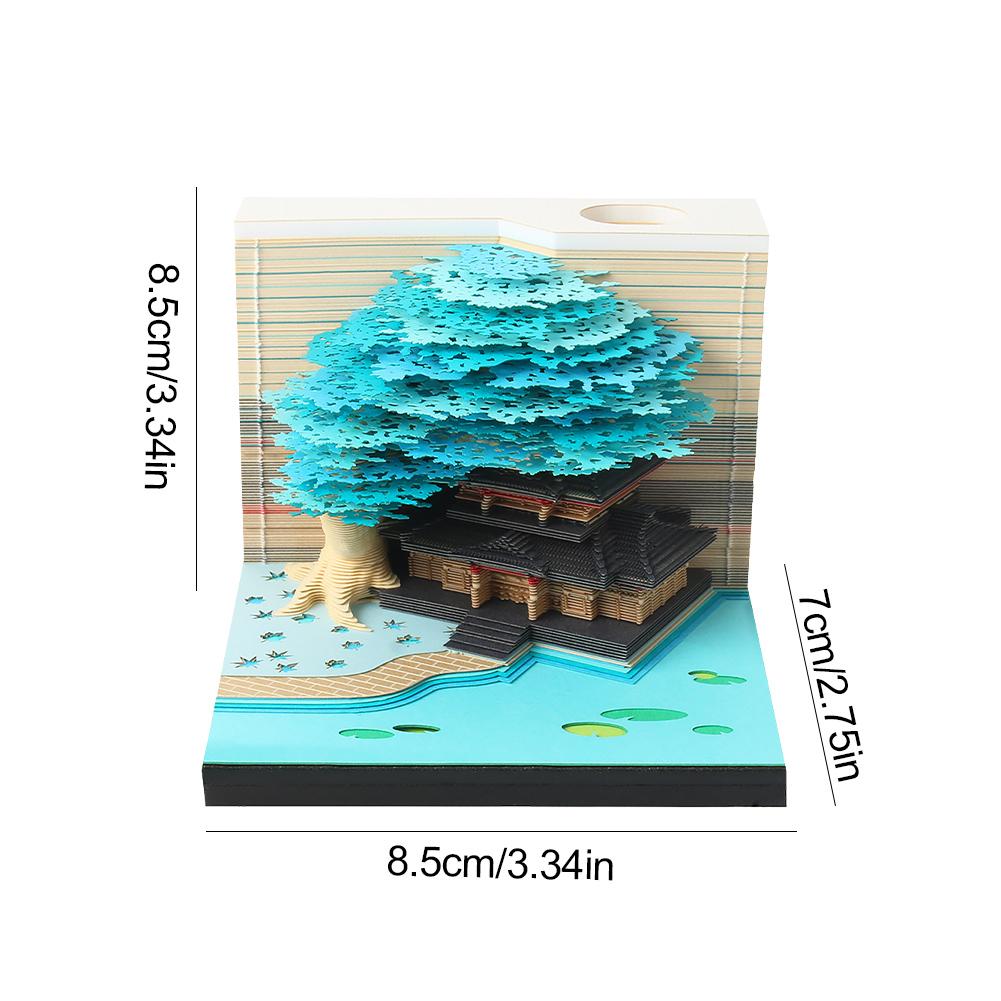 3D настольный календарь 2025 Time Piece Календарь со светодиодной подсветкой Бумажный резной календарь Декоративный блокнот календарь для подарка дому