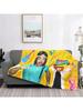 Danny Go Cartoon Music Education Plush Fleece Blanket Guitar Blanket Lightweight Breathable
