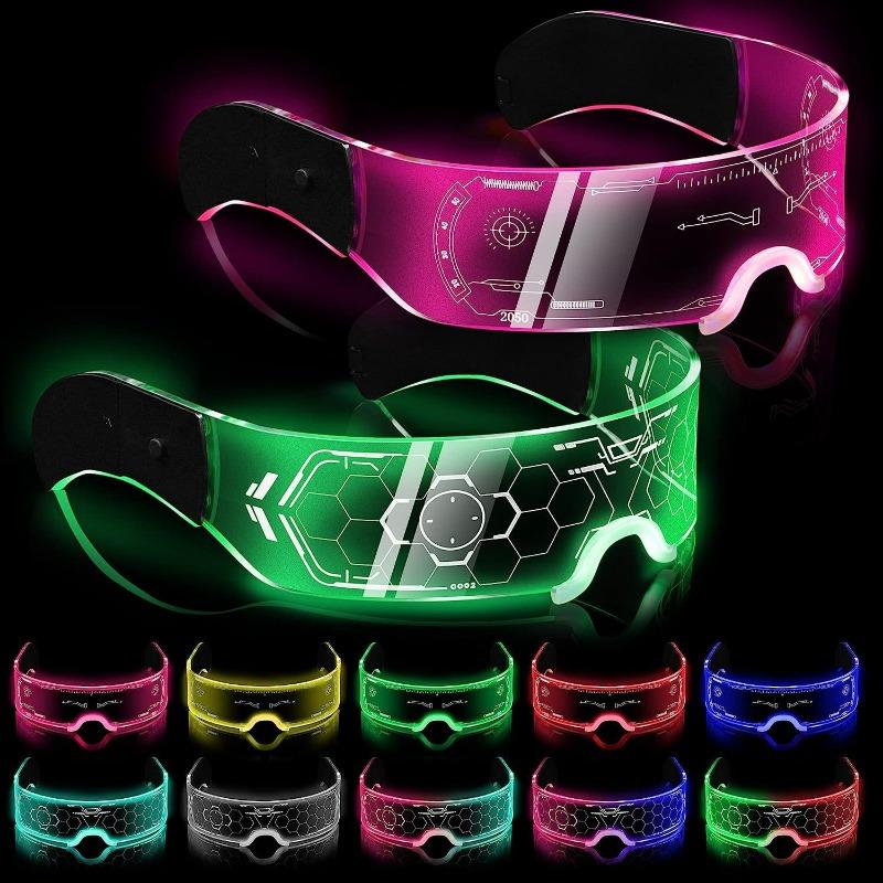 Панк Цыганская Технология LED Светящиеся Очки Электрический Музыкальный Фестиваль Вспышка KTV Бар Вечеринка Очки