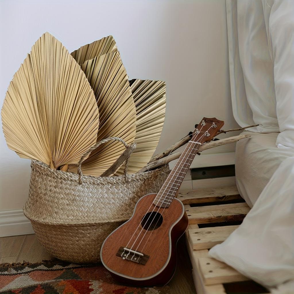 Веер из тропических листьев в стиле бохо, с цветочными стеблями, подходит для ваз, больших свадебных украшений в стиле бохо, домашнего декора, юбилеев