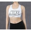 Nike Swoosh Dri-FIT Средняя поддержка Цельный мягкий полиэстер Letter Vintage Sports U-образный вырез Tight спортивный бюстгальтер Женский спортивный бюстгальтер Белый BV3644-100