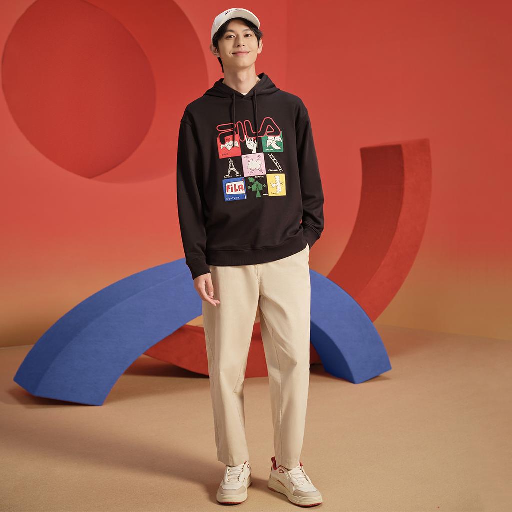 New FILA ORIGINALE Sweatshirt Unisex Jet Black F11U519204F-BK