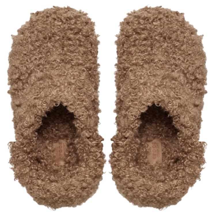 Crocs Классические клоги из искусственного меха с рисунком-каракулями Сепия Унисекс 210849-2EY
