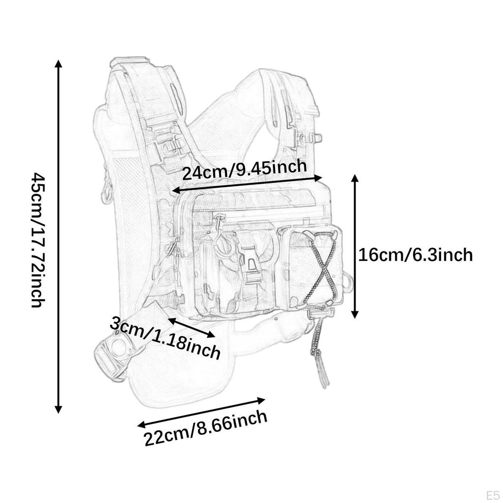 Нагрудная сумка-рюкзак для тренировок на открытом воздухе, многофункциональный жилет на молнии, подсумок-разгрузка для бега