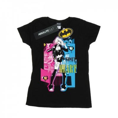 DC Comics Женская хлопковая футболка Harley Quinn 'Rebel Heart'