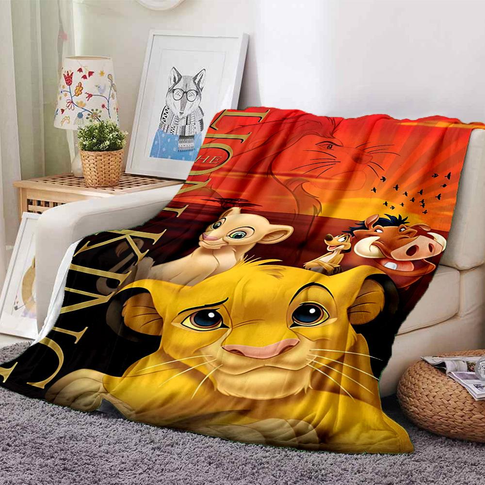 1pc Lion King Blanket Lightweight Flannel Throw for Sofa Bed Travel Camping Livingroom Office Couch Chair 1148KK